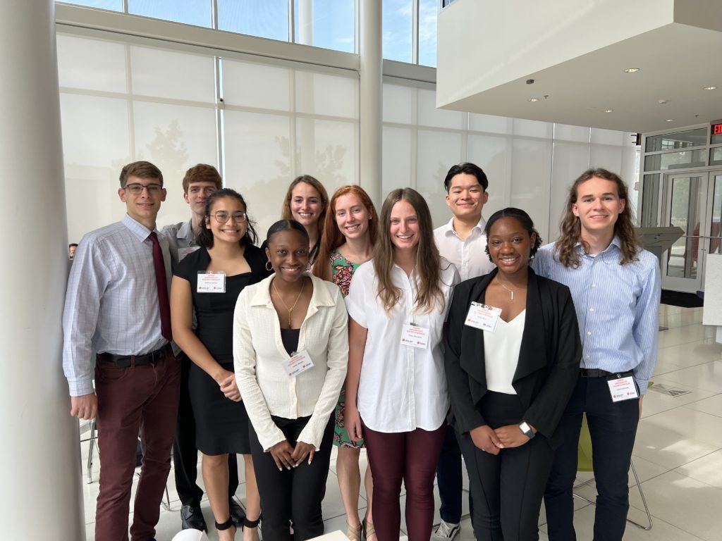Picture of a group of students at a conference